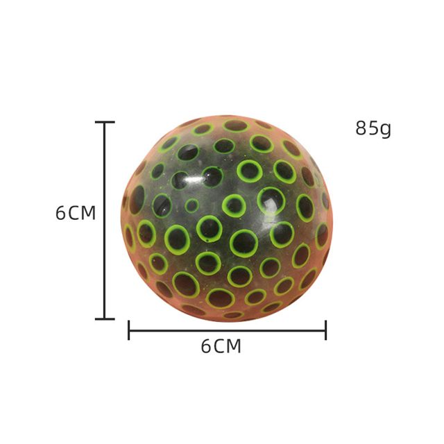 Yellow Bubble Bead Squeeze Ball