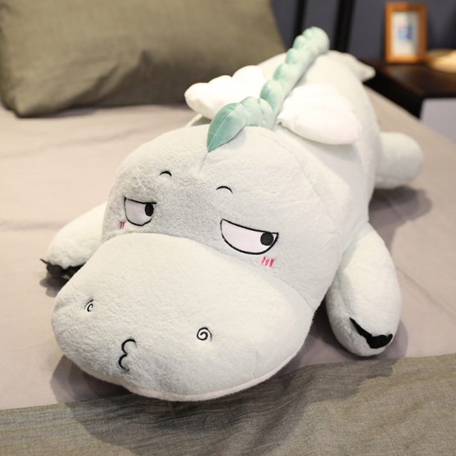 Grumpy-Cute Dino Body Pillow Plush โ photo 6
