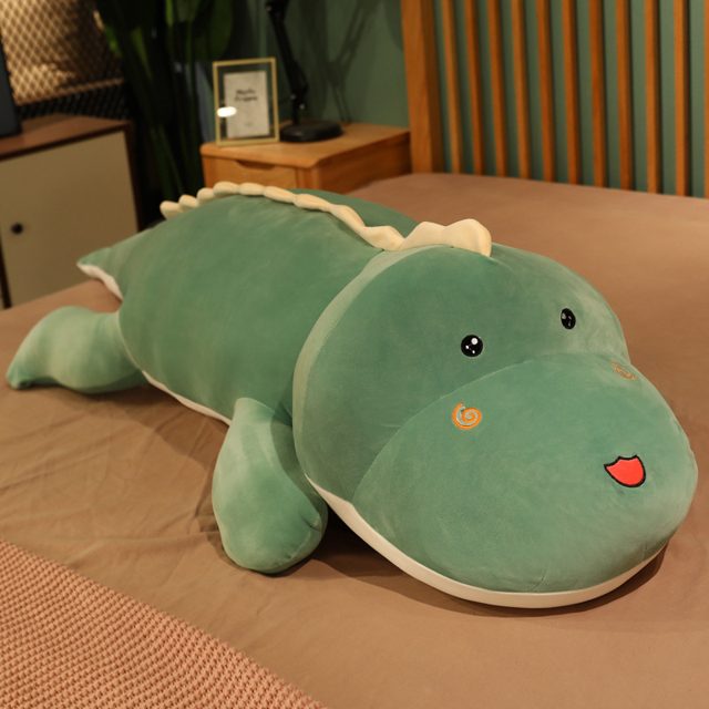 Sleepy Pink Dino Cuddle Pillow โ photo 4