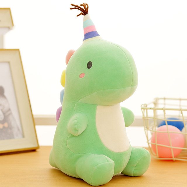 Party Hat Rainbow-Spike Dino Plush