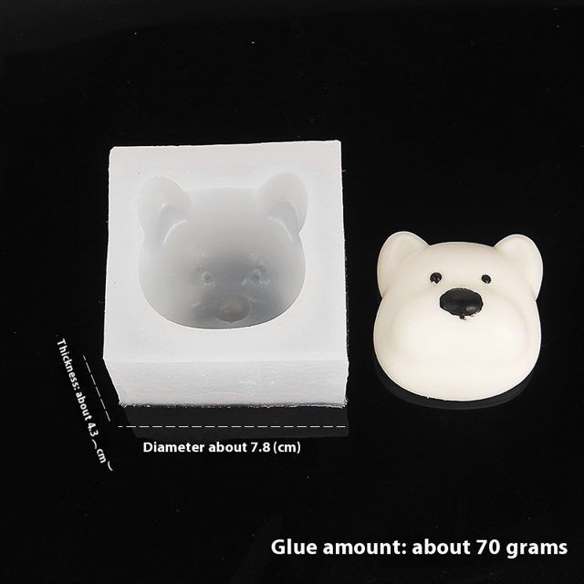 Chubby Bear Head Silicone Mold