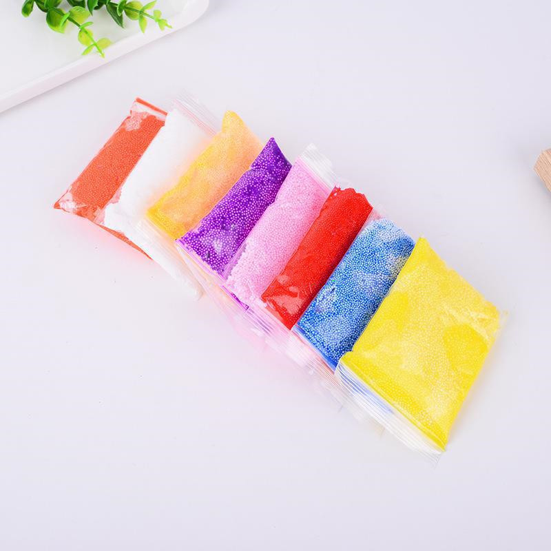 Rainbow Foam Bead Slime Topping Pack