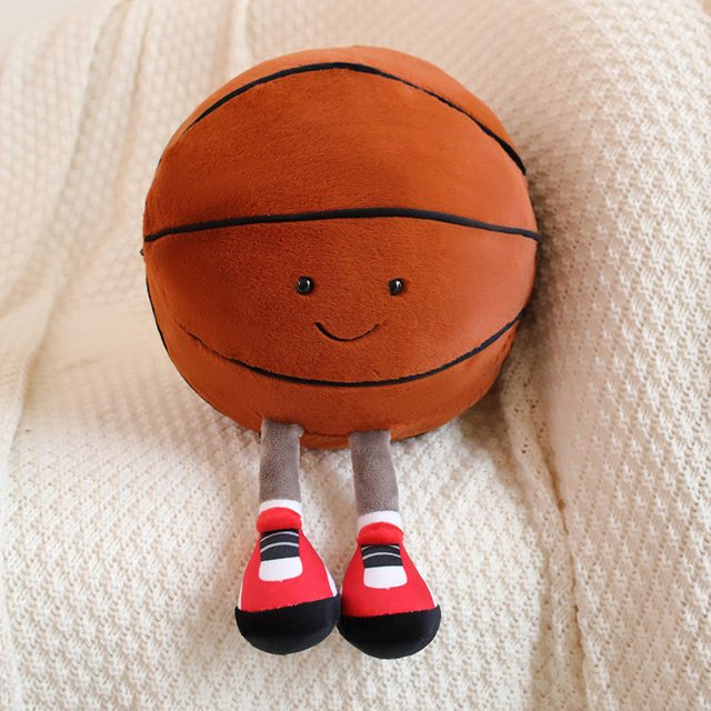 Smiley Basketball Plushie With Sneakers