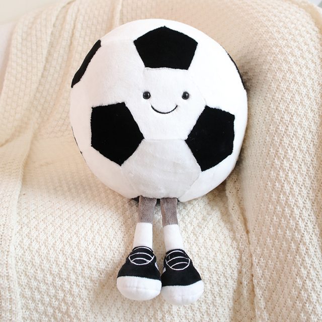 Smiley Soccer Ball Plushie With Sneakers