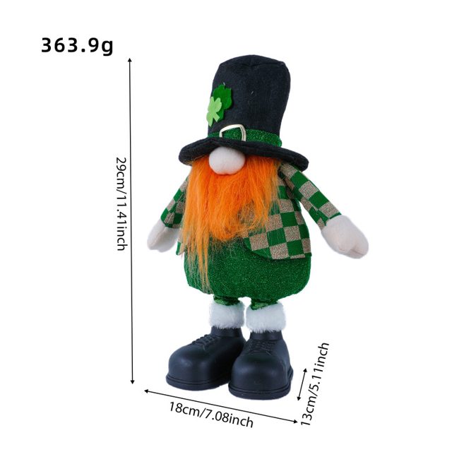 Stretchy-Legs Leprechaun Gnome Plush (Boy)