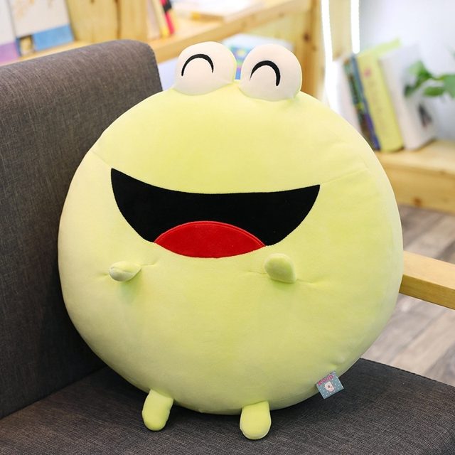 Roly-Poly Goofy Frog Pillow