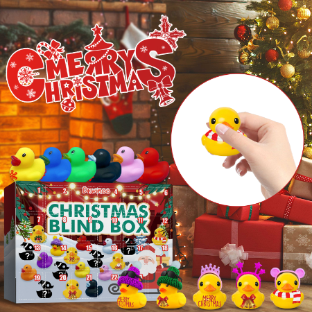 Dowmoo Christmas Rubber Duck Advent Squeeze Toy