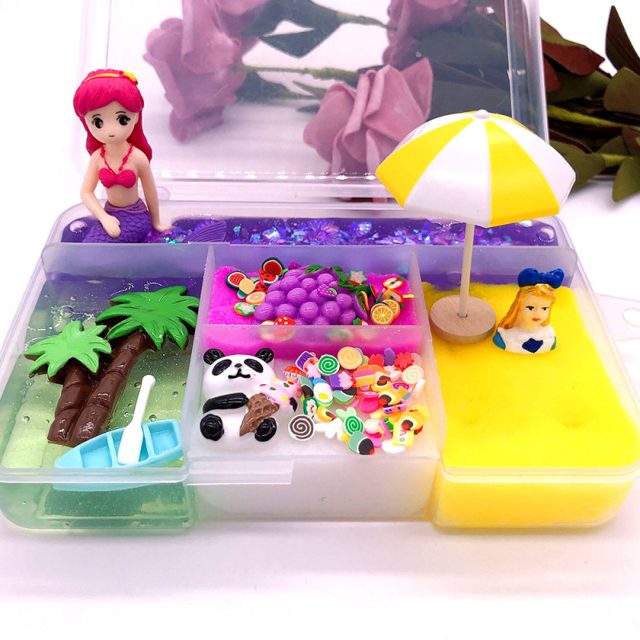 Yellow Umbrella Mermaid Beach Slime Kit