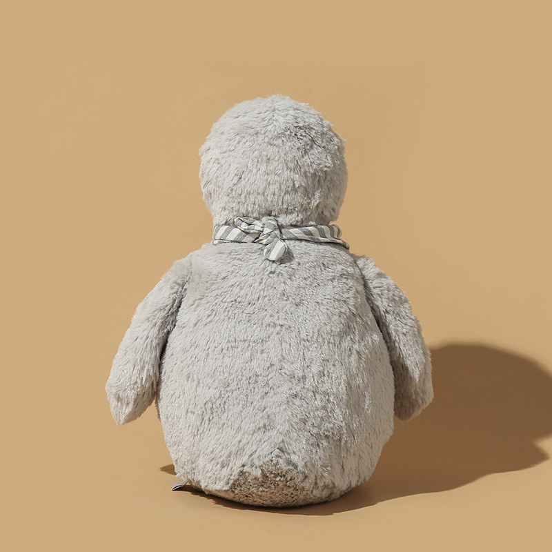 Cozy Gray Penguin in a Scarf Plush โ photo 3