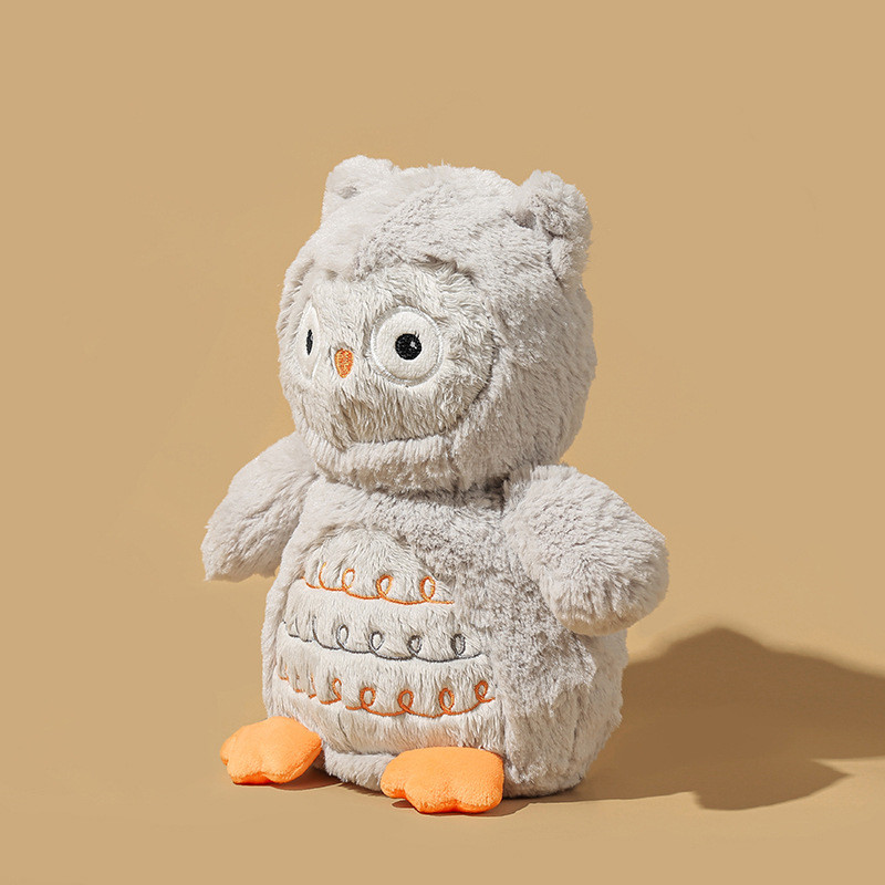Hoot the Fluffy Gray Owl Plush