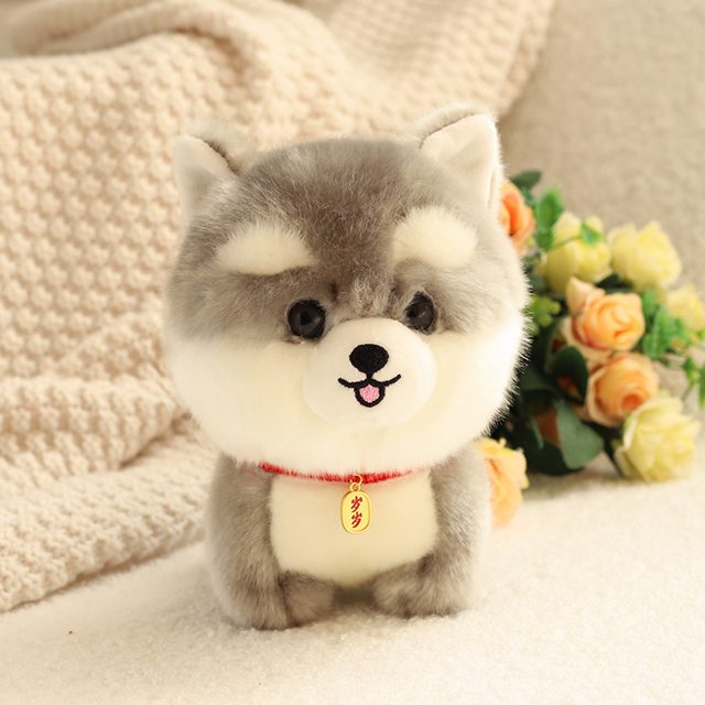 Round Lil' Husky Puppy Plushie