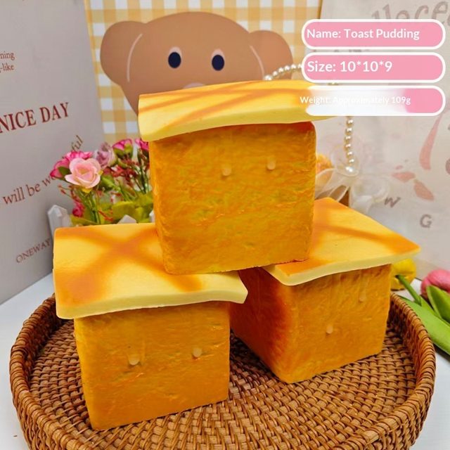 Golden Toast Loaf Block Squishy