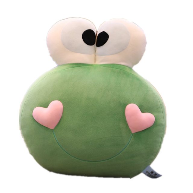 Googly-Eye Frog Face Pillow Plush