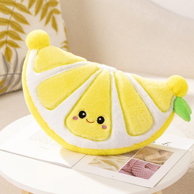 Zesty Lemon Slice Pillow Plush