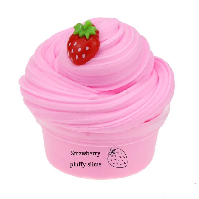 Strawberry Fluffy Cloud Slime