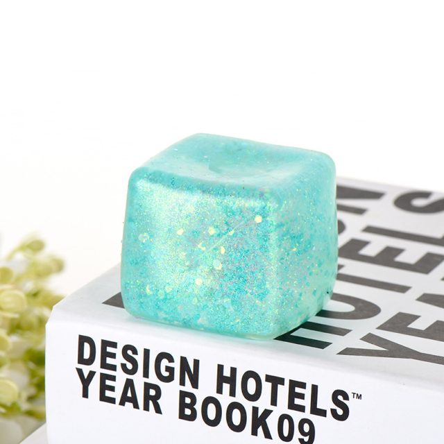 Pink Glitter Ice Cube Squishy — photo 6