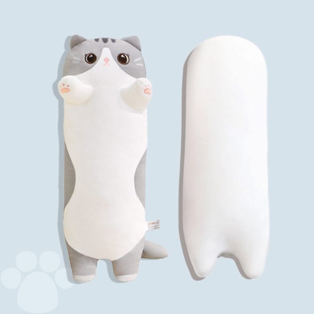 Long Sleepy Cat Hug Pillow Plush
