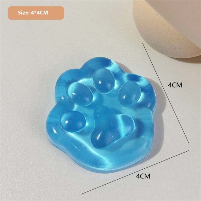 Crystal Blue Cat Paw Squishy