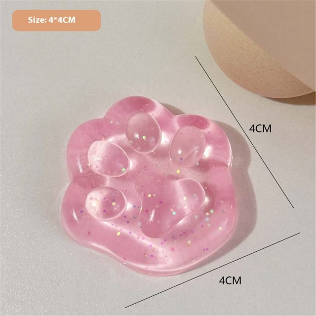 Bubblegum Glitter Cat Paw Squishy
