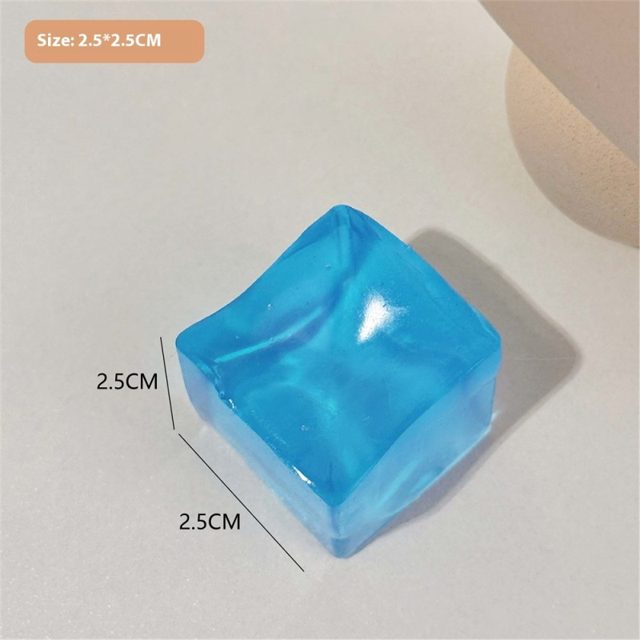 Frosty Blue Ice Cube Jelly Squishy