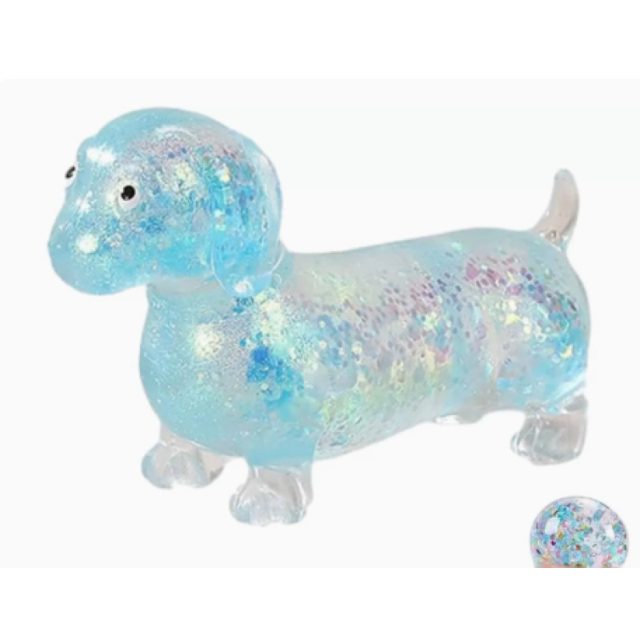 Sparkle Wiener Dog Glitter Squishy — photo 2