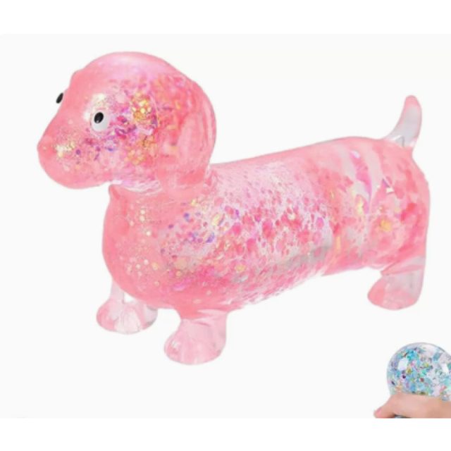 Sparkle Wiener Dog Glitter Squishy — photo 3
