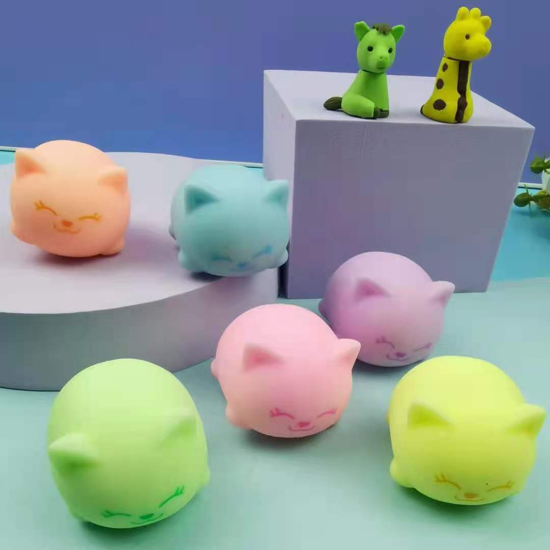 Glow Tofu Cat Mochi Squishy