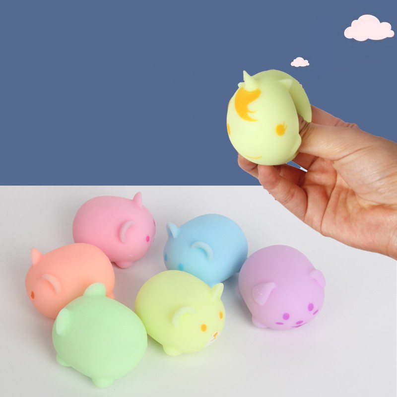 Glow Tofu Cat Mochi Squishy — photo 4