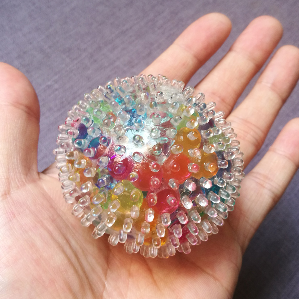 Rainbow Bead Spiky Squeeze Ball