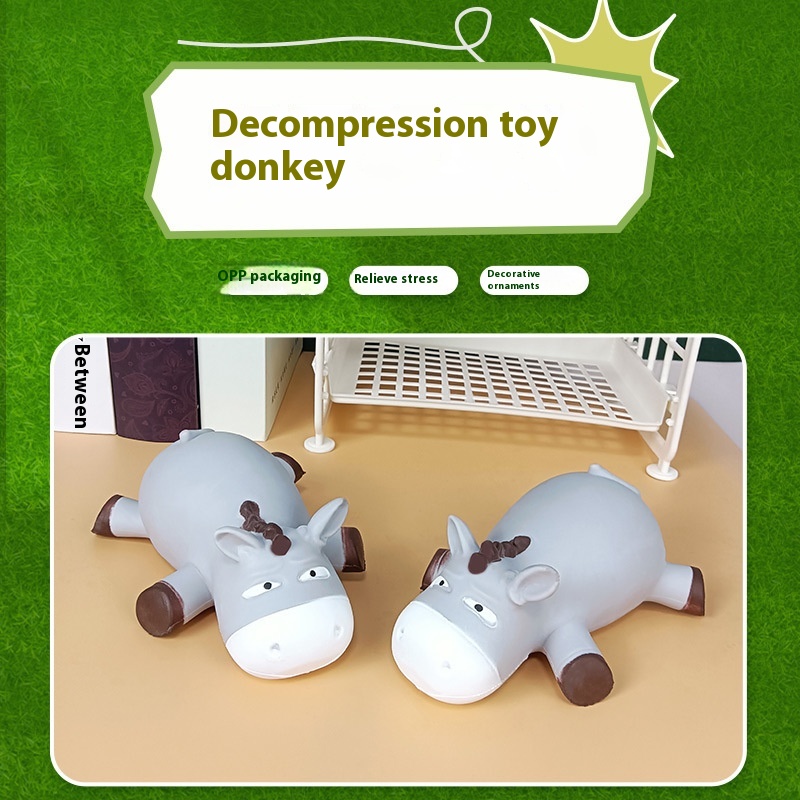 Grumpy Sprawled-Out Donkey Squishy — photo 5