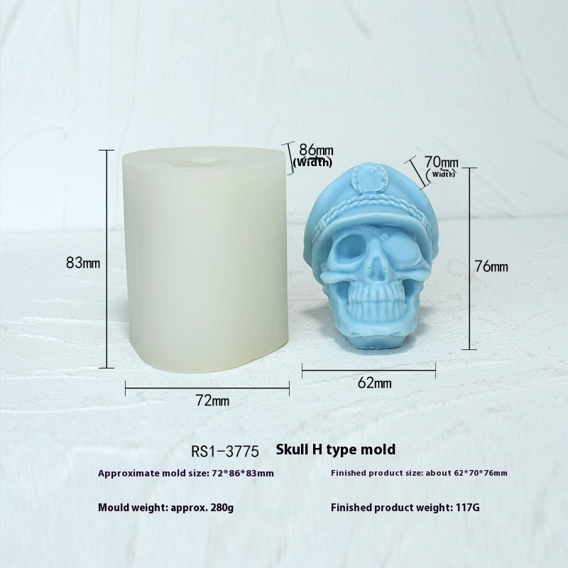Halloween Multiple Skull Silicone Mold Toy — photo 3