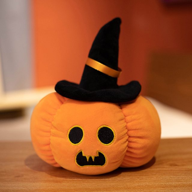 Bat-Mouth Pumpkin in a Witch Hat Plush โ photo 3