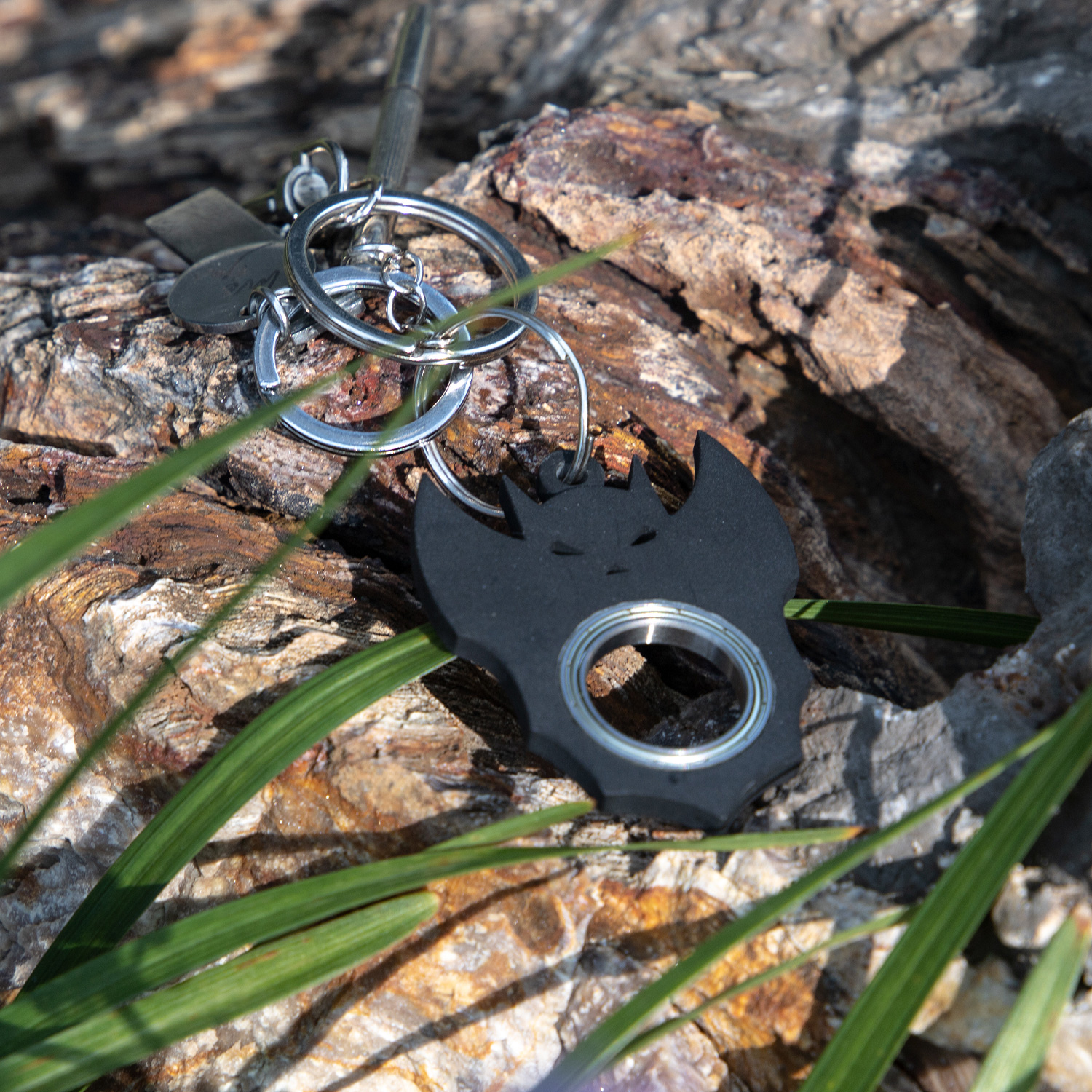 Halloween Spinner Bat Demon Ghost Keychain
