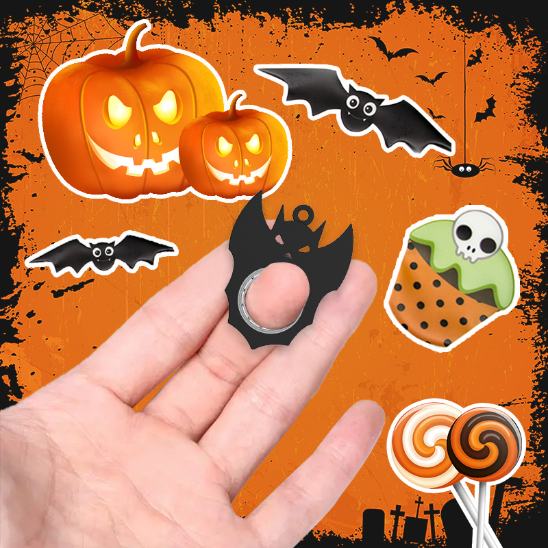 Halloween Spinner Bat Demon Ghost Keychain โ photo 2