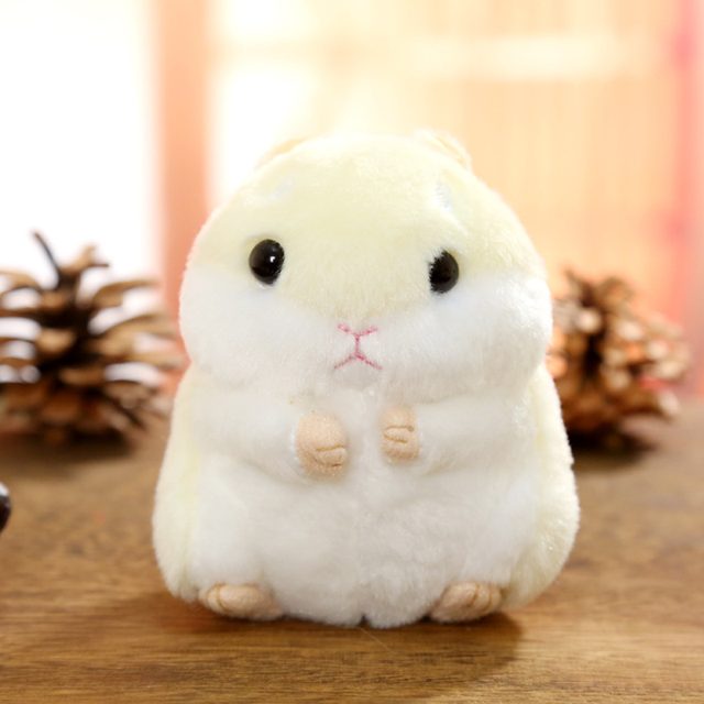 Chubby Hamster Keychain (Buttercream)