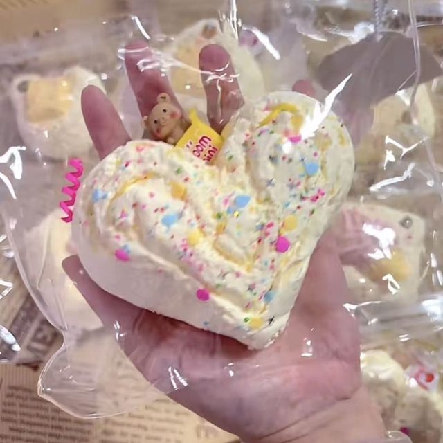 Confetti Heart Cake Squishy