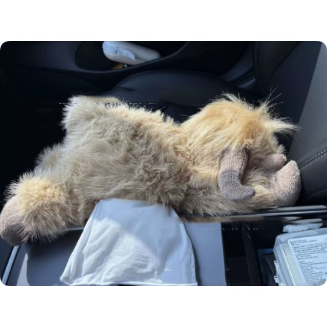 Highland Cow Plushie with Hand Pocket