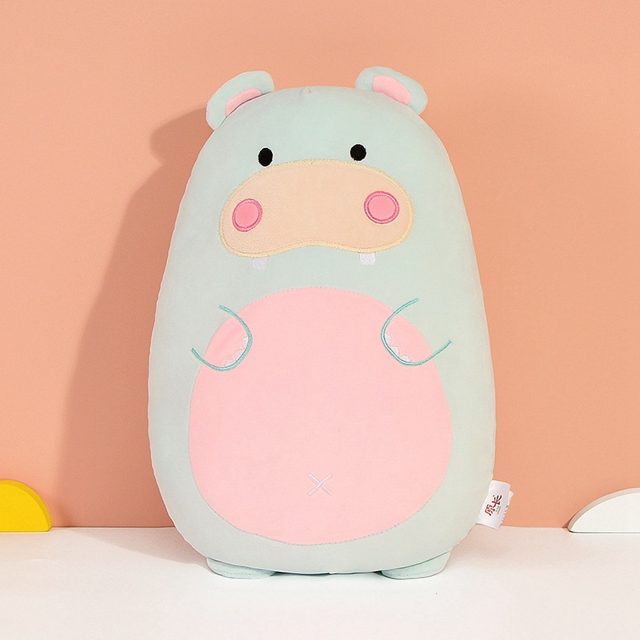 Chubby Mint Hippo Cushion