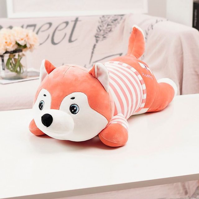 Coral Fox-Husky Snuggle Buddy