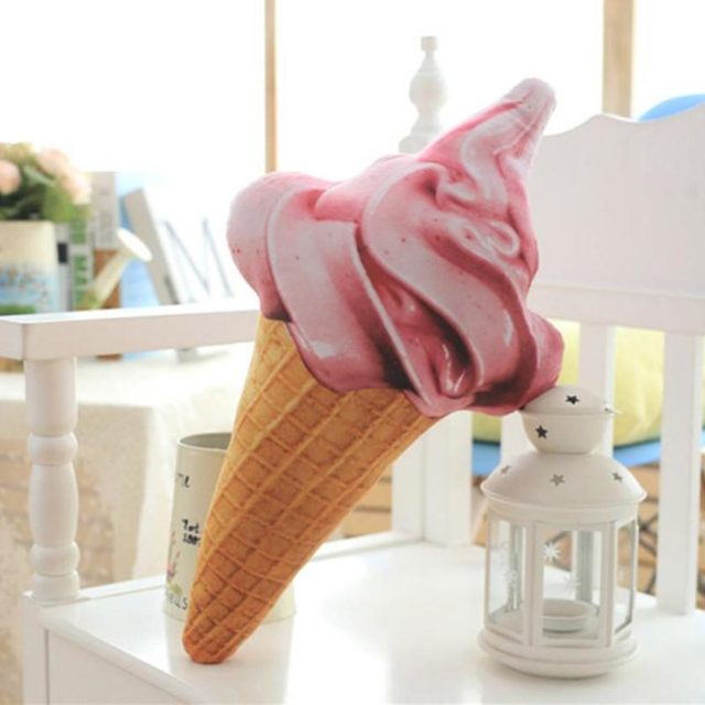 Blue Swirl Ice Cream Cone Pillow — photo 4