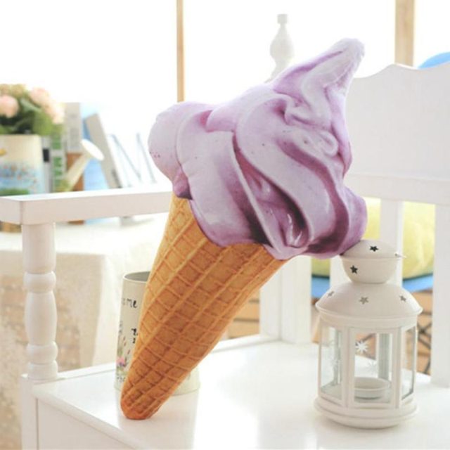 Blue Swirl Ice Cream Cone Pillow — photo 5