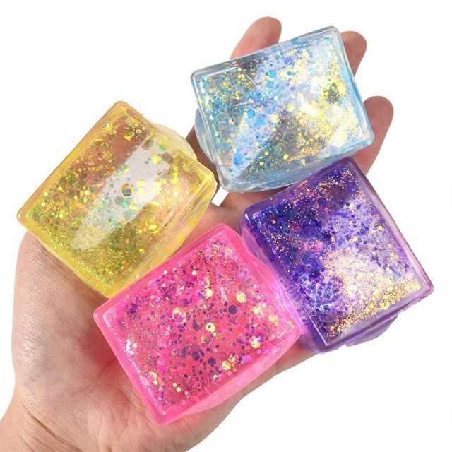 Glitter Jelly Cube Squishy