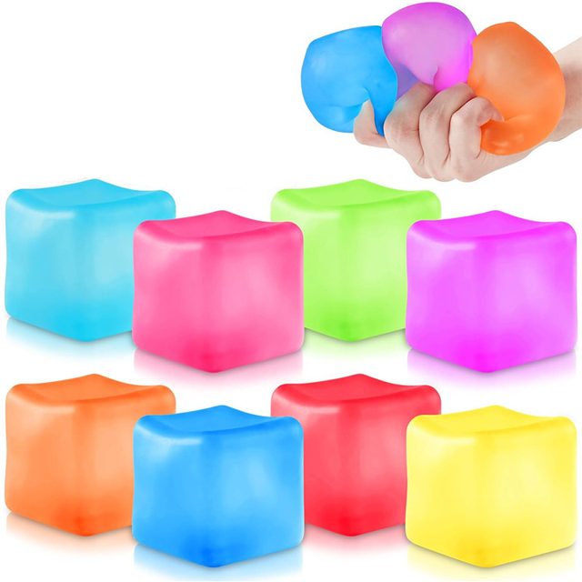 Rainbow Ice Cube Squishy Stretch Pack