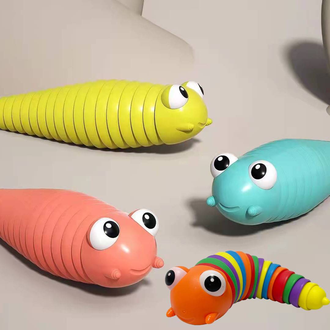 Wiggly Rainbow Slug Fidget Toy