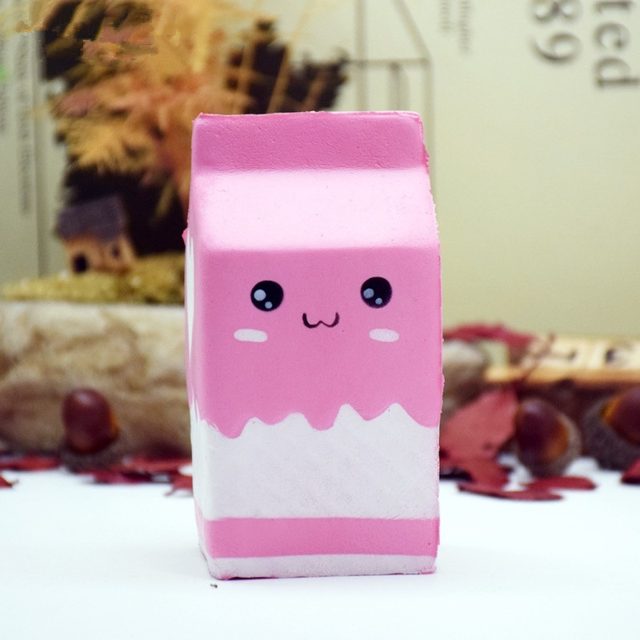 Jumbo Strawberry Milk Carton Squishy