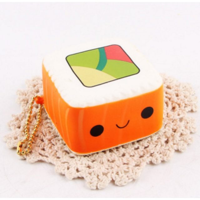 Smiley Sushi Roll Squishy Keychain — photo 2