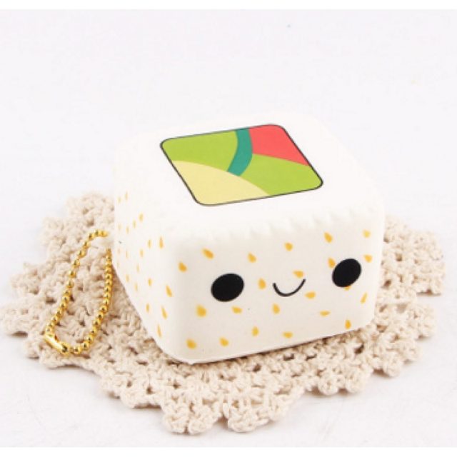 Smiley Sushi Roll Squishy Keychain — photo 3