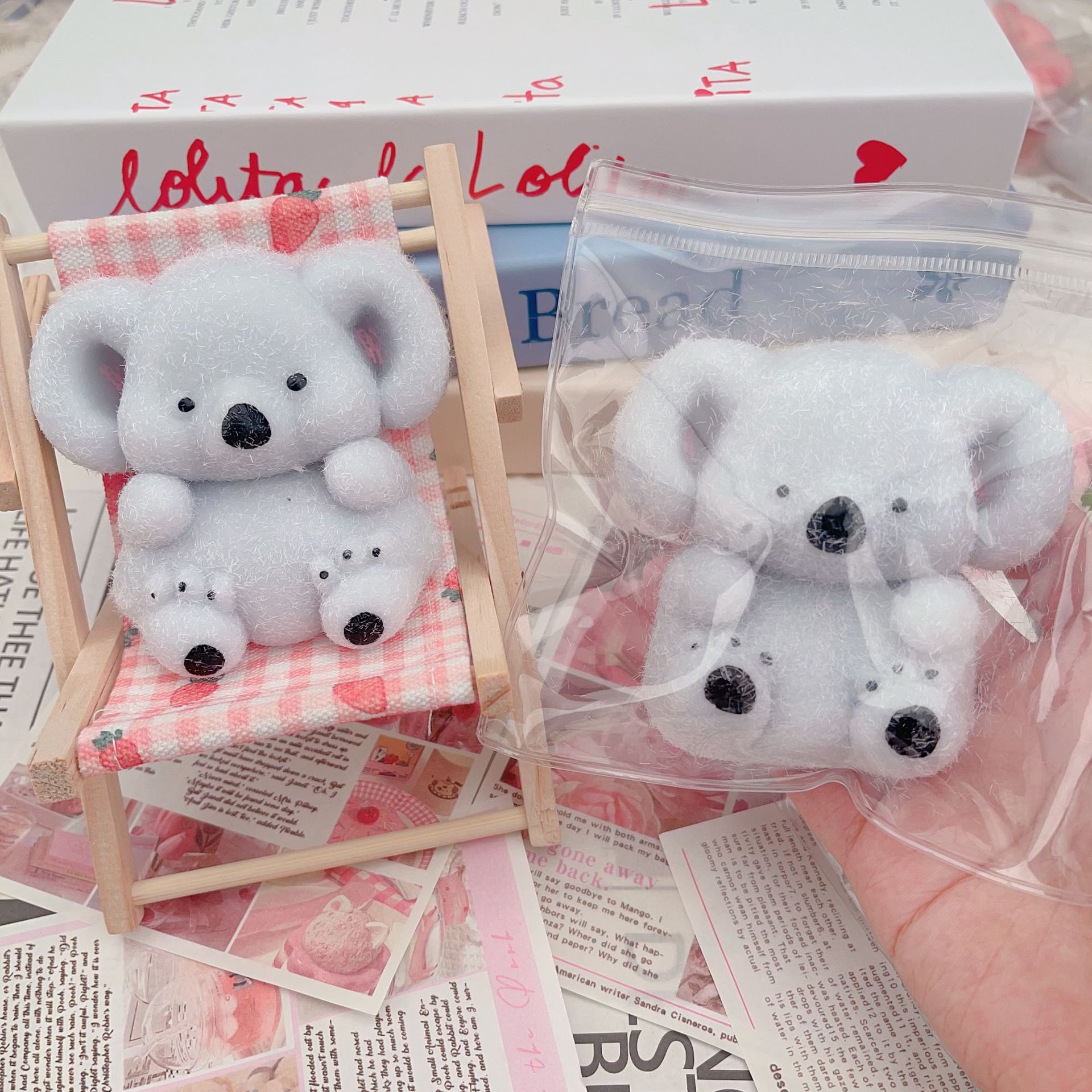 Fuzzy Flocked Baby Koala — photo 3