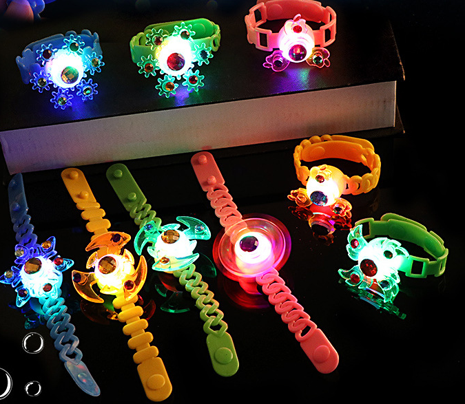 Led Light Spinner Hand Top Squeeze Toy