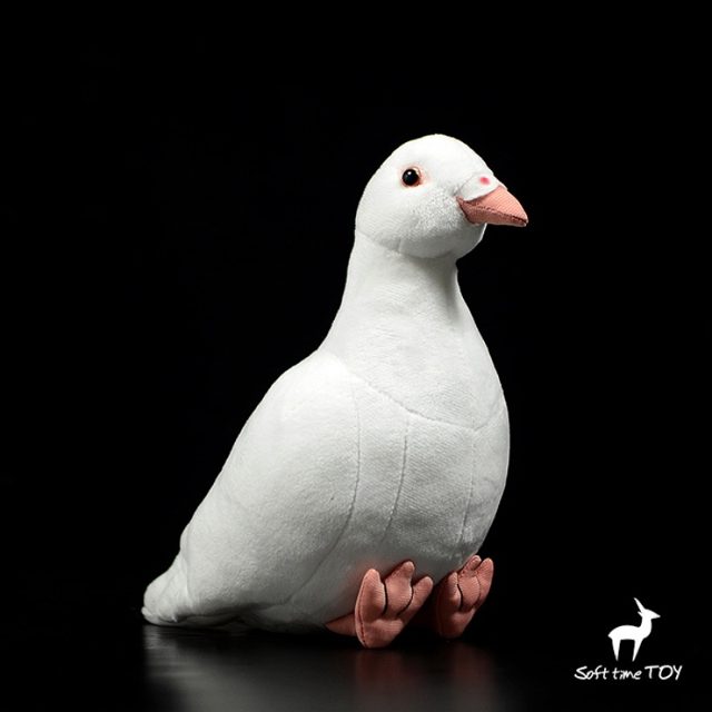 Real-Life White Pigeon Plush
